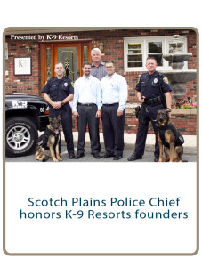 Scotch Plains Police Chief honors k-9 Resorts founders